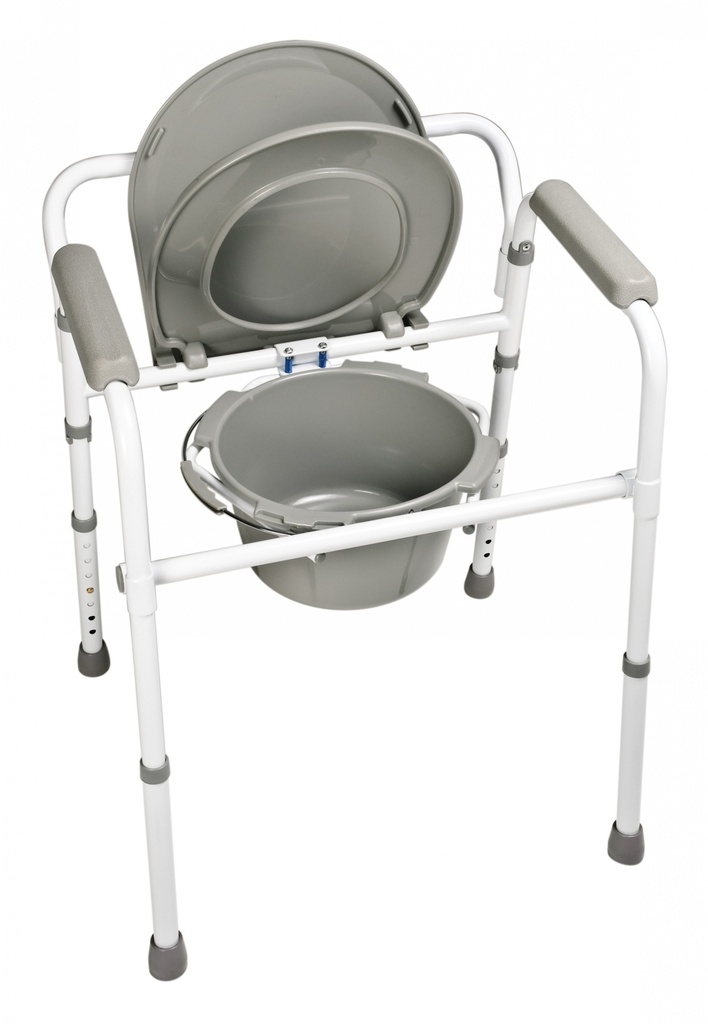 Lumex Deep Seat 3 in 1 Steel Folding Commode - Case of 4
