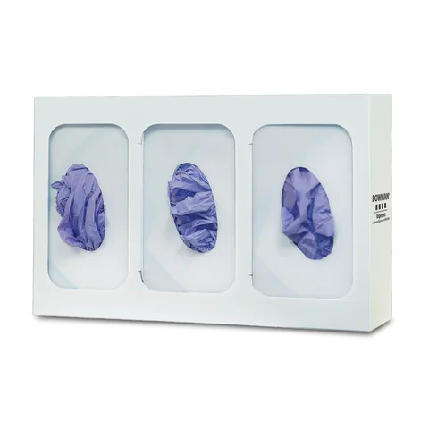 Bowman White Epoxy Glove Box Dispenser - Triple