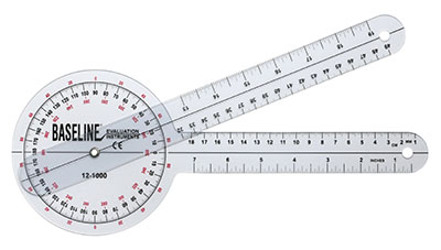 Baseline 360 Degree Clear Plastic GonioMeter, 12 (060004)