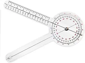 8" Plastic Goniometer 360 Degree ISOM 