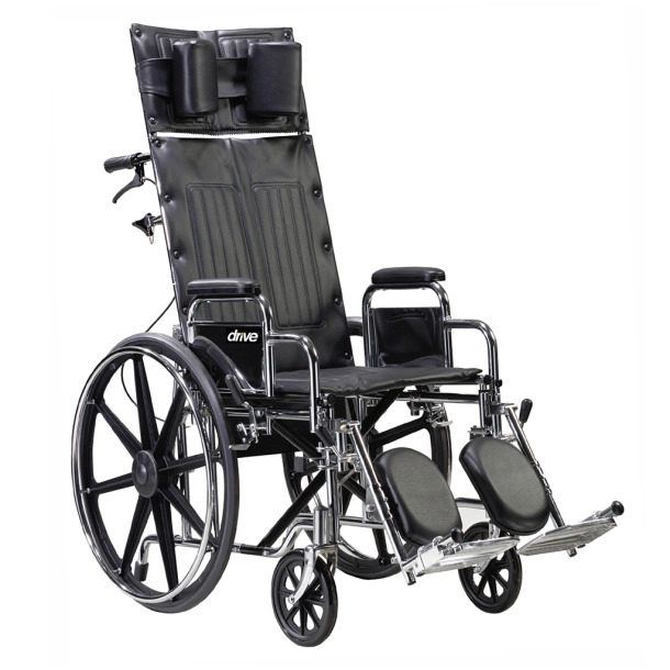 Drive Medical Deluxe Sentra Full Reclining Wheelchair - 22"