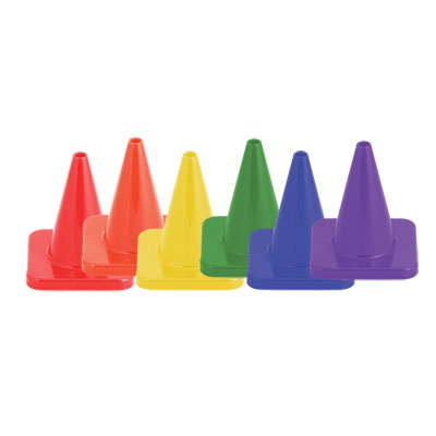 High Visibility Flexible Cones - Set of 6