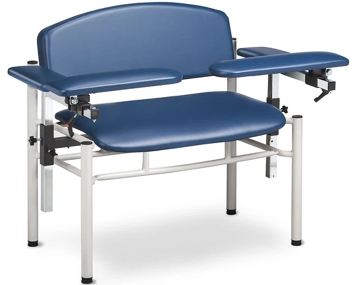 Clinton SC Series Extra-Wide Blood Drawing Chair with Padded Flip Arms