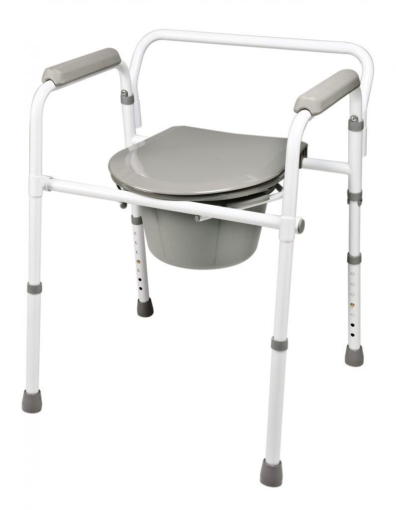 Lumex Deep Seat 3 in 1 Steel Folding Commode - Case of 4