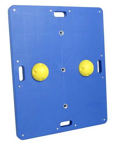 CanDo Balance Board - 15" x 18" Wobble/Rocker Board 