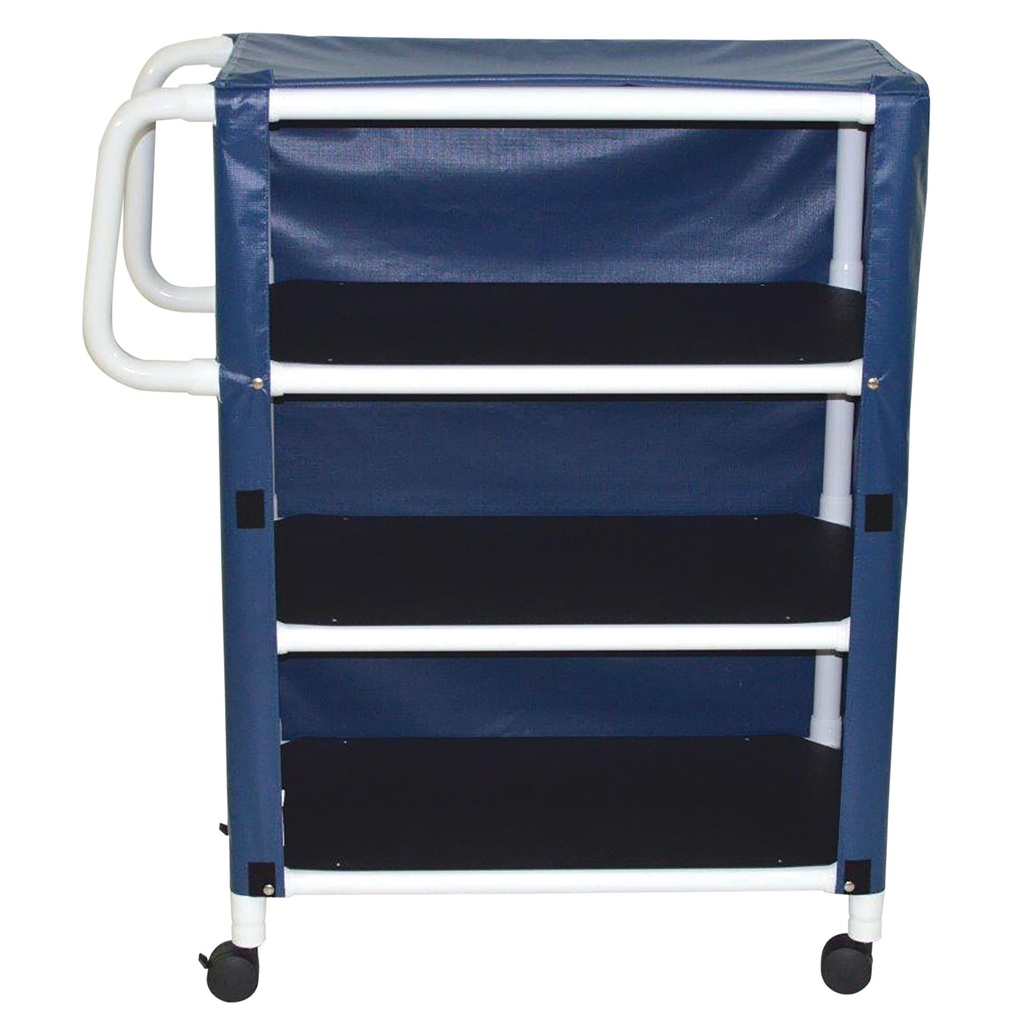 MJM 3 Shelf Linen Cart - Mesh or Solid Vinyl Cover
