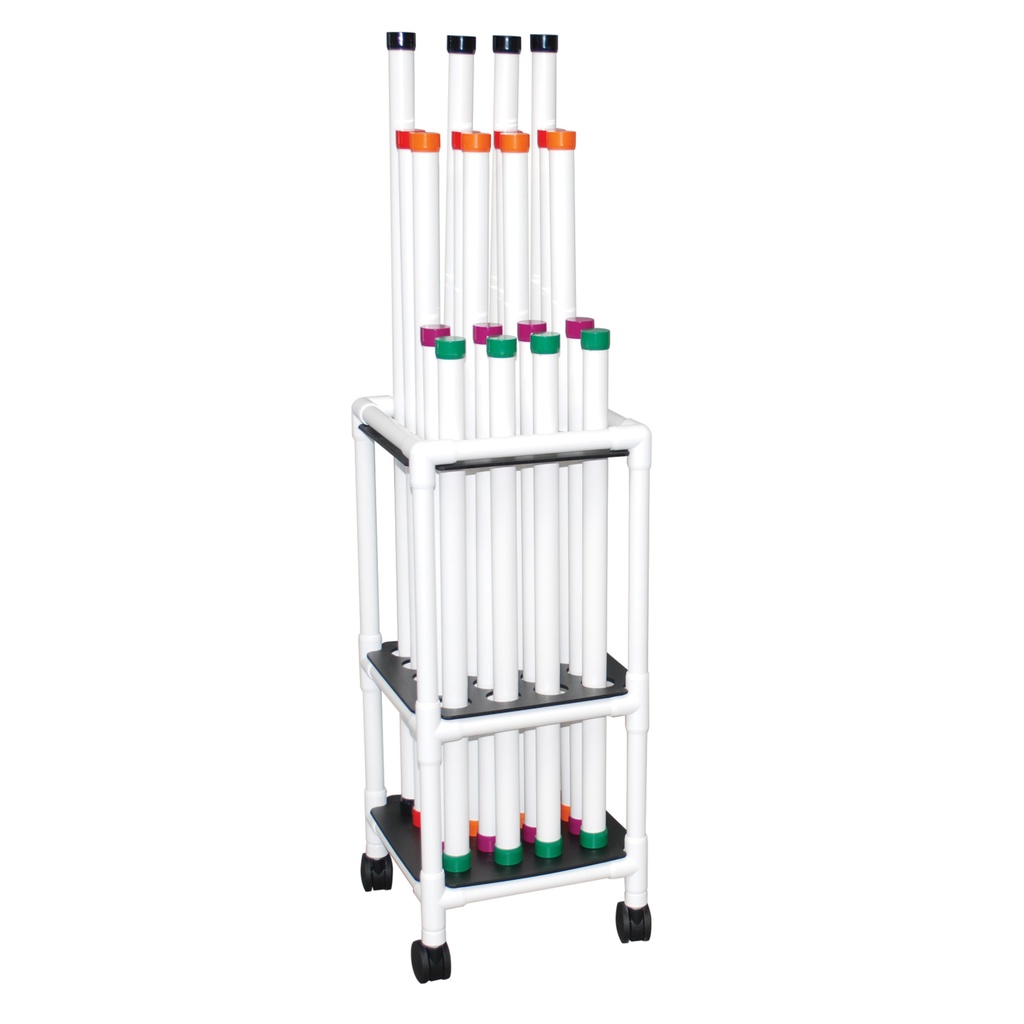 MJM Therapy Rehab Weight Bars Mobile Storage Cart