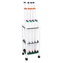 MJM Therapy Rehab Weight Bars Mobile Storage Cart