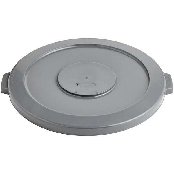 Lavex 44 Gallon Gray Round Commercial Trash Can Lid