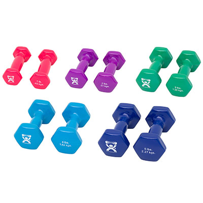 [FAB10-0563] Cando Vinyl Dumbbells 1-5lbs - 2ea