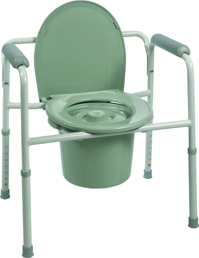[CHBBS31C] ProBasics Three-in-One Commode with Elongated Seat - 4/Case