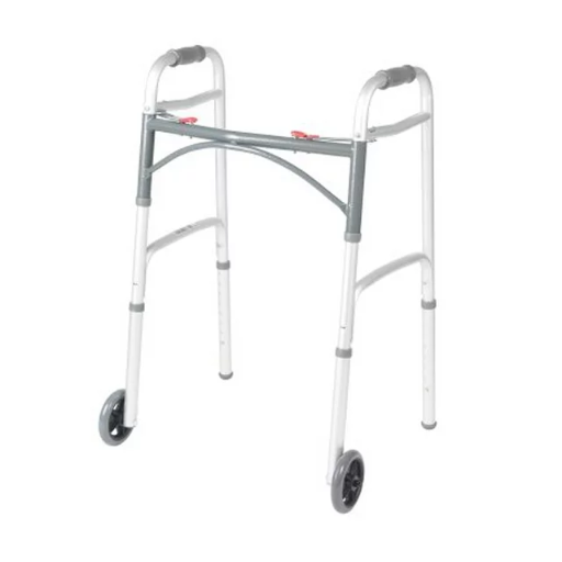 [DDH10210-4ASM] Drive Medical Walker Deluxe Adult 2 Button w/ 5" Wheels - Case of 4
