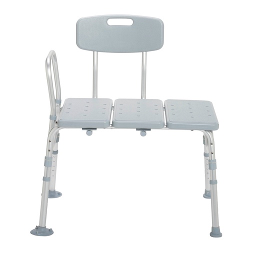 [DDH12011KD-2] Drive Medical Plastic Tub Transfer Bench with Adjustable Backrest (PKG-2)