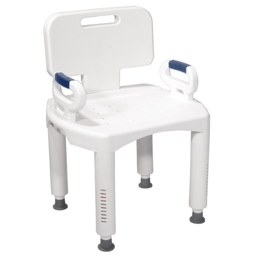 [DDHRTL12505] Drive Medical Premium Series Shower Chair with Back and Arms- 4/Case