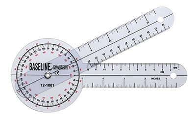 [FAB12-1001] Baseline 360 Degree Clear Plastic GonioMeter, 8 (060003)