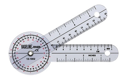 [FAB12-1002] Baseline 360 Degree Clear Plastic GonioMeter, 6 (060002)