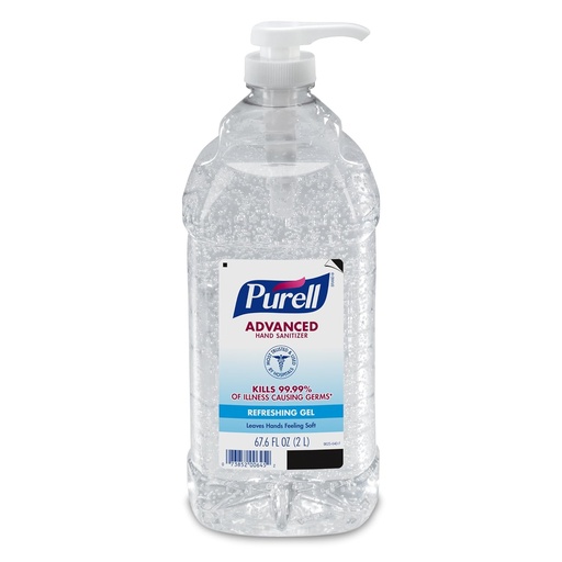 [GOJ9625-04] Purell® Advanced Instant Hand Sanitizer - 2ltr Pump - Case of 4