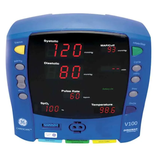 [GHT2108172-001-596169] GE Carescape V100 with Exergen Temp, Printer, Masimo SpO2 & Super Stat BP