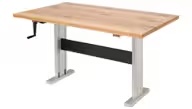 [PE400-02] Deluxe Oak Crank Hi-Lo Butcher Block Work Table - 36" x 60"