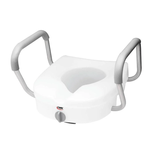 [CHBFGB30300] Carex E-Z Lock Raised Toilet Seat W/ Adjustable Armrests