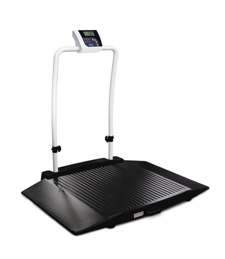 [RLW350-10-3] Rice Lake Dual Ramp Wheelchair Scale w/ Handrail