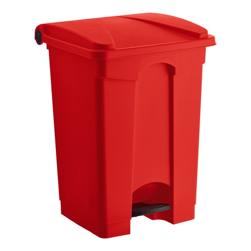 [LVX475STPKT12RD] Lavex 48 Qt. / 12 Gallon Red Rectangular Step-On Trash Can