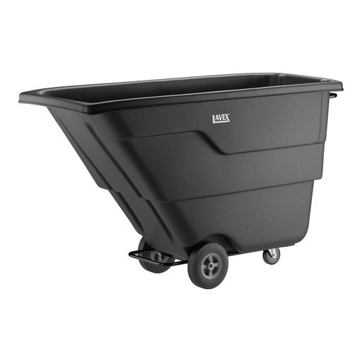 [LVX475TT10600BK] Lavex 1 Cubic Yard Black Tilt Truck / Trash Cart (600 lb. Capacity)