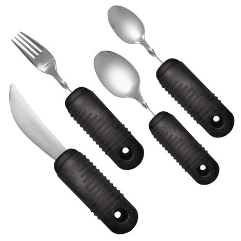 [RPI847102022154]  Easy Grip Utensils with Weighted Built-Up Handle